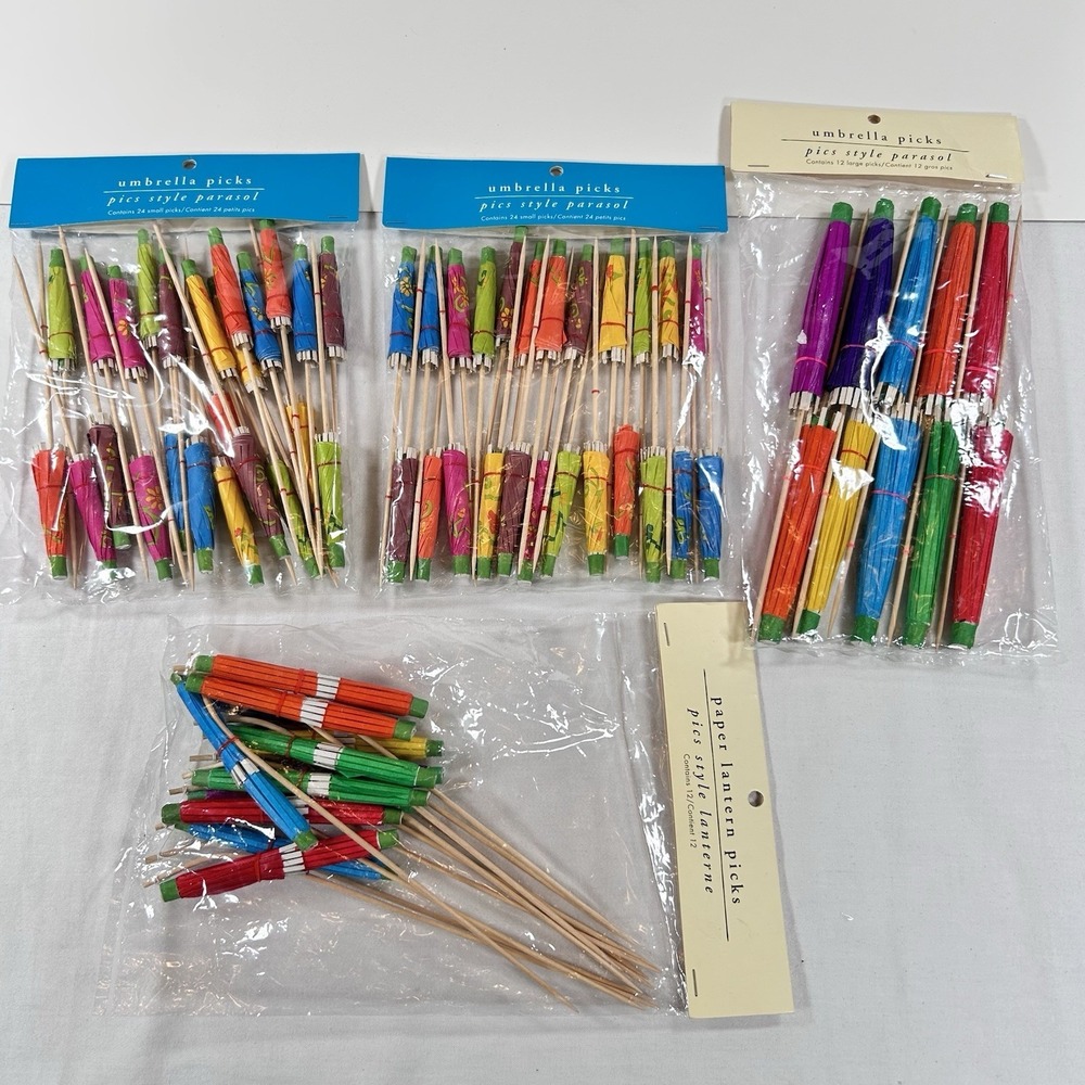 58 Umbrellas And 12 Lantern Pick Small And Large  8" Multi-Colored Paper Pier 1